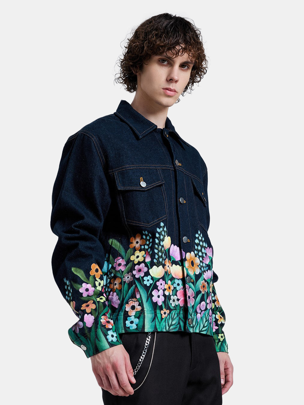 FLORAL TRUCKER JACKET