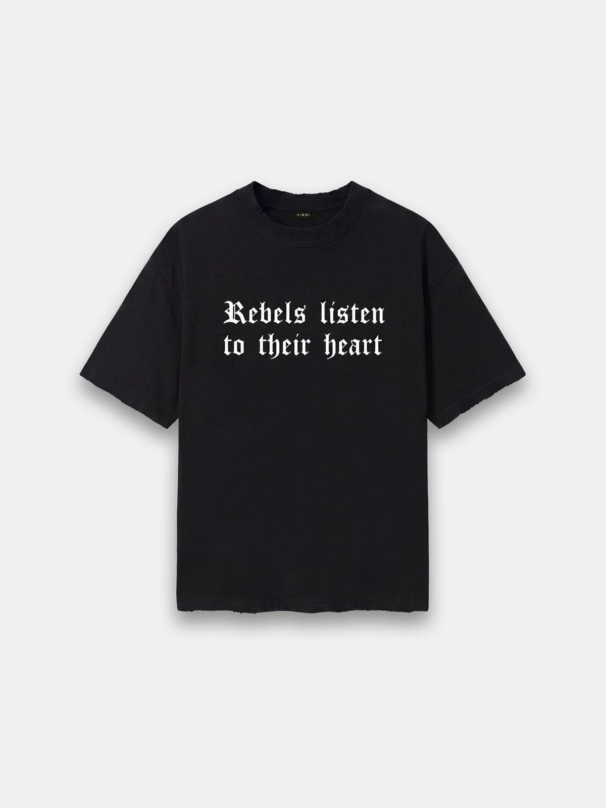 DISTRESS REBEL SLOGAN TEE