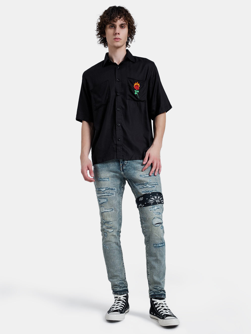 BURNING ROSE SHIRT