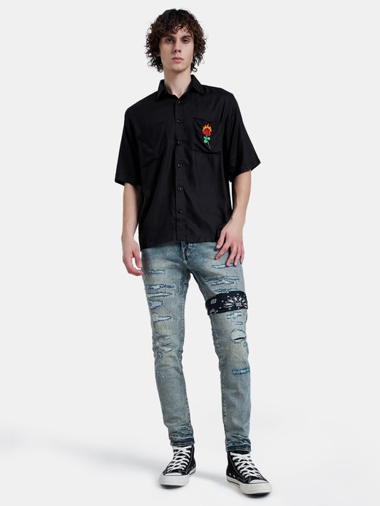 BURNING ROSE SHIRT
