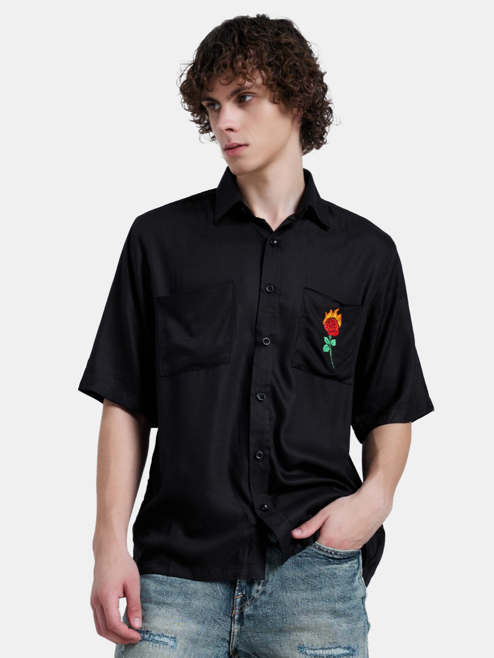 BURNING ROSE SHIRT