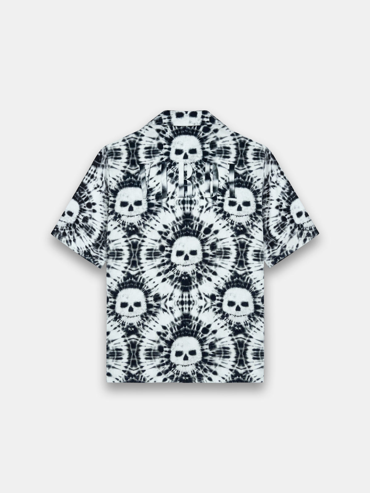 TIE DYE SKULL BOWLING SHIRT