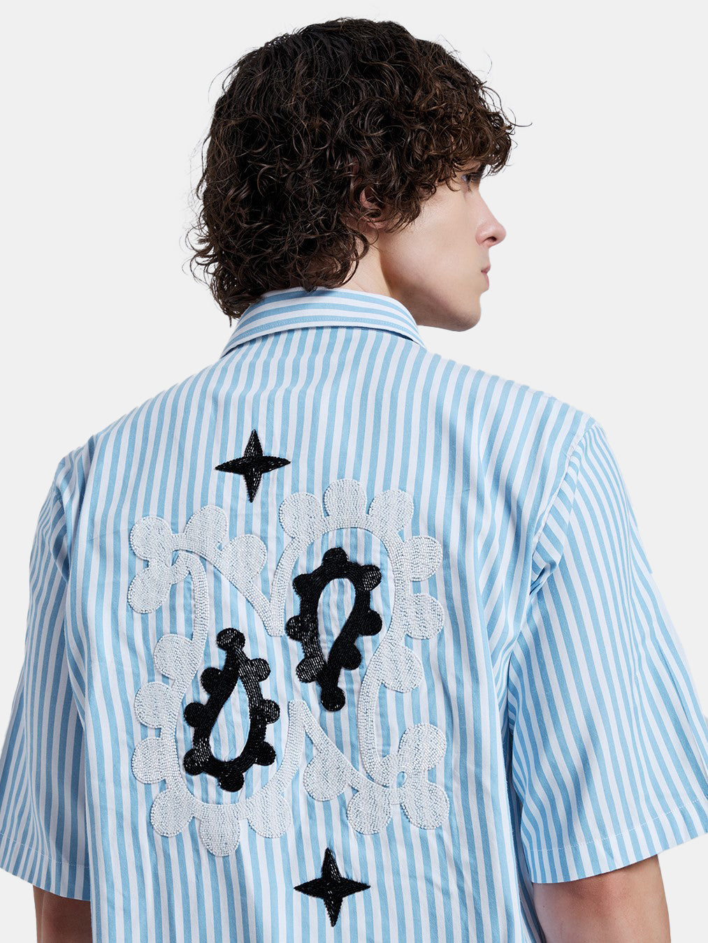BEADS PAISLEY STRIPE SHIRT