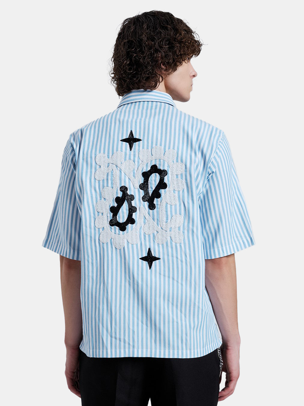 BEADS PAISLEY STRIPE SHIRT
