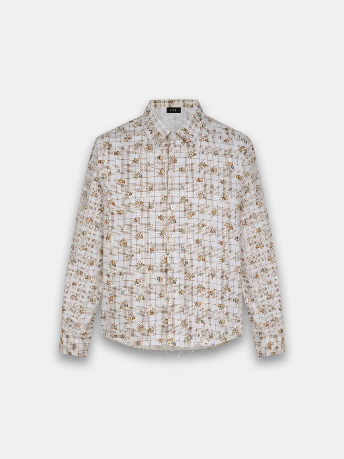 CYSTAL PLAID CROPPED SHIRT