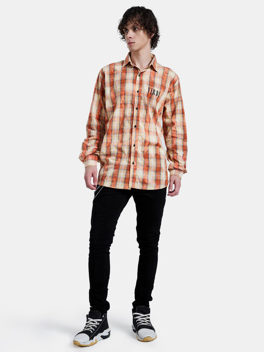 REBEL SLOGAN BLEACHED SHIRT